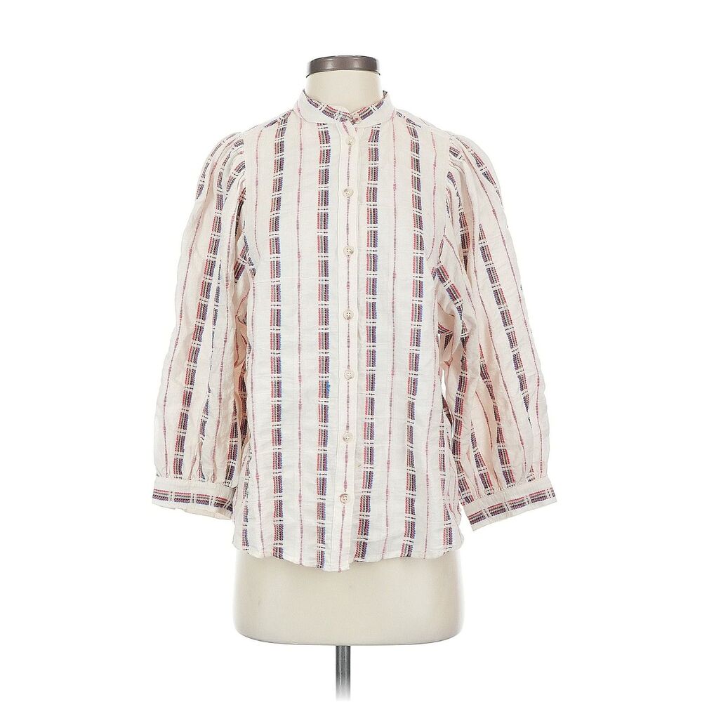 Pilcro Button-up Woven Cotton Blouse